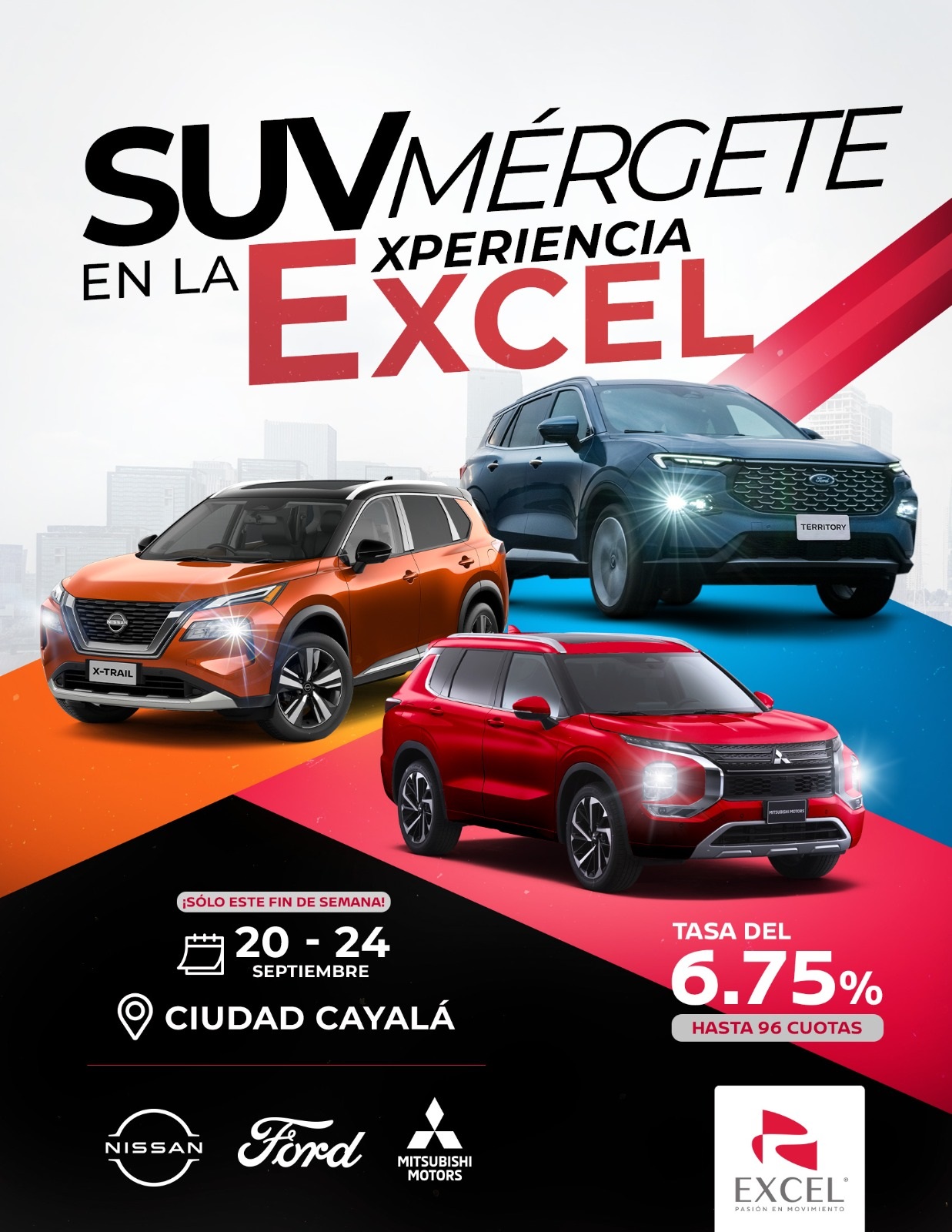 Excel invita a los guatemaltecos a una increíble feria de SUVs en Ciudad Cayalá